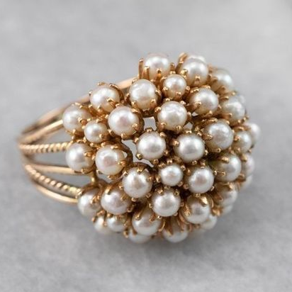 Zola Ring met ingelegde parel