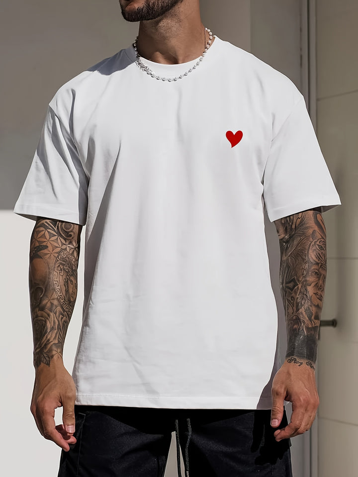 Heart l Casual T-Shirt l Hartprint voor heren