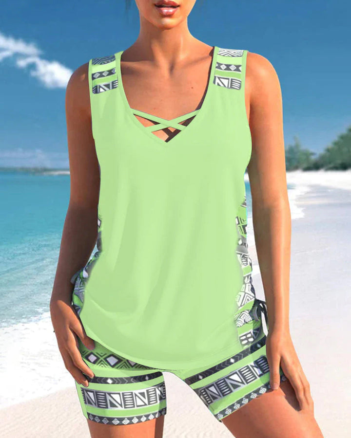 Bienna™ - Geometrische print Tankini set