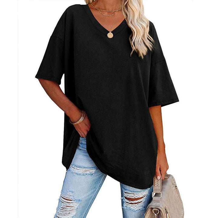 Oversized T-shirt met V-hals voor dames