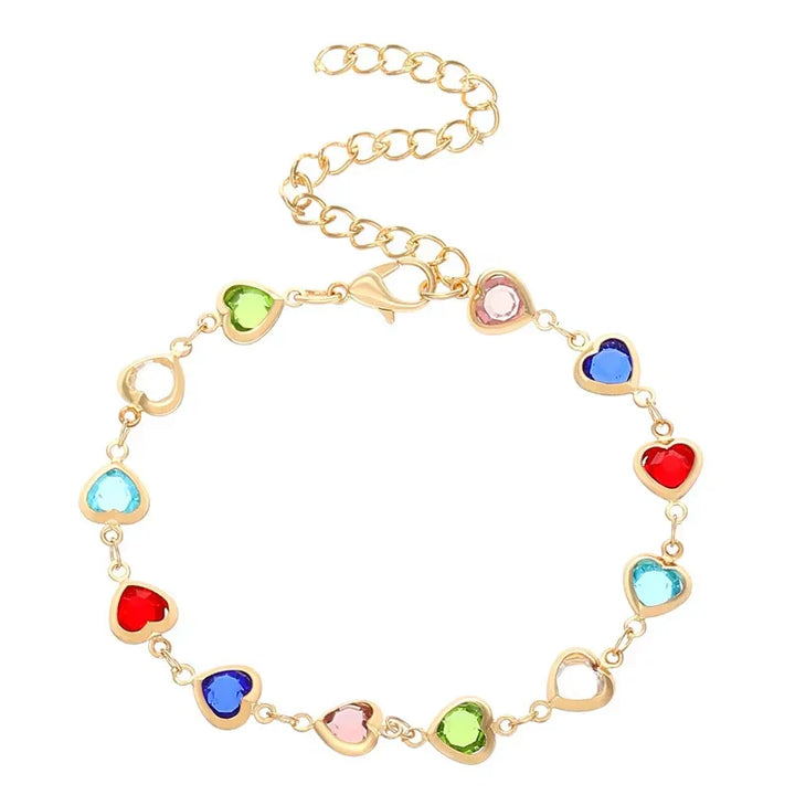 Hartvormige kleuren armband