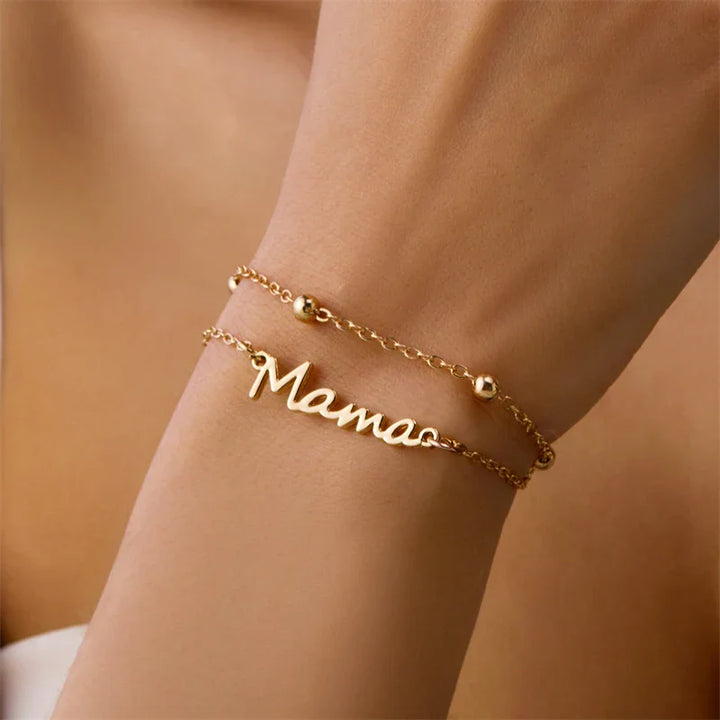 Mama stainless steel armband
