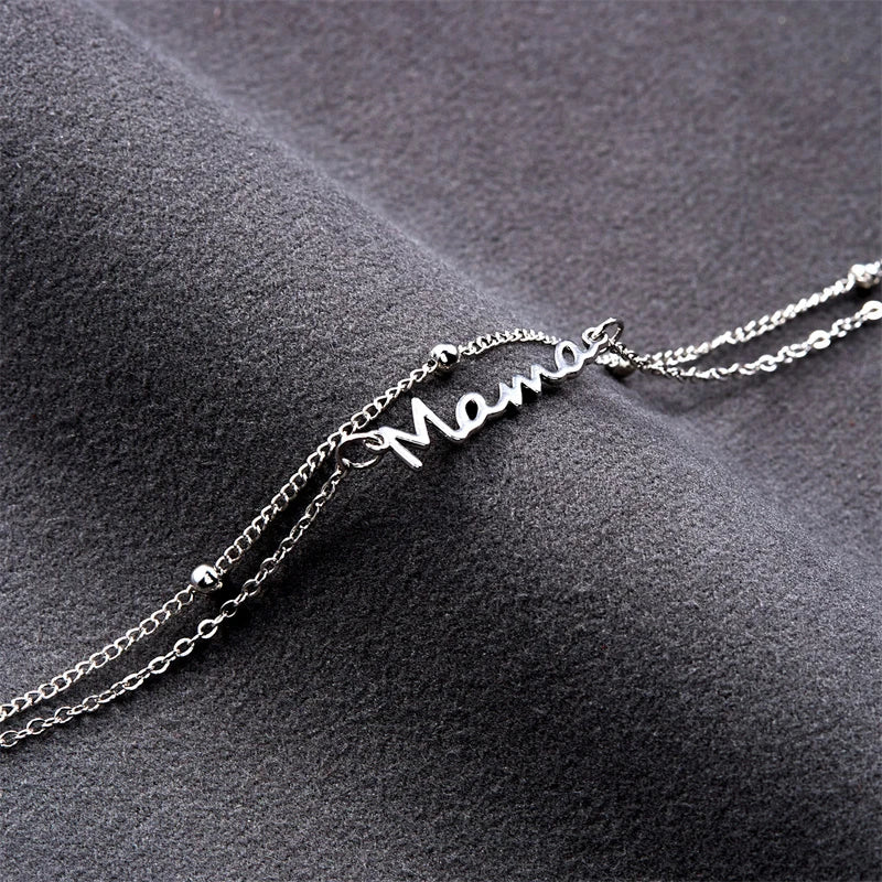 Mama stainless steel armband