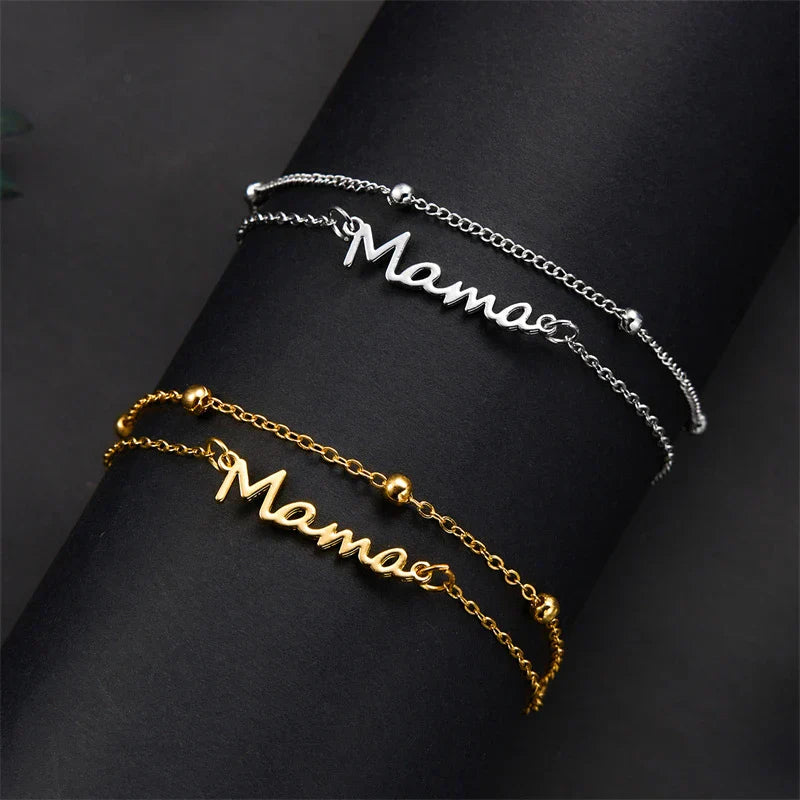 Mama stainless steel armband