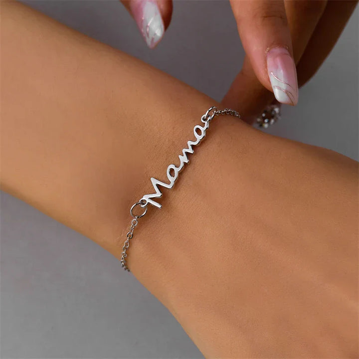 Mama stainless steel armband