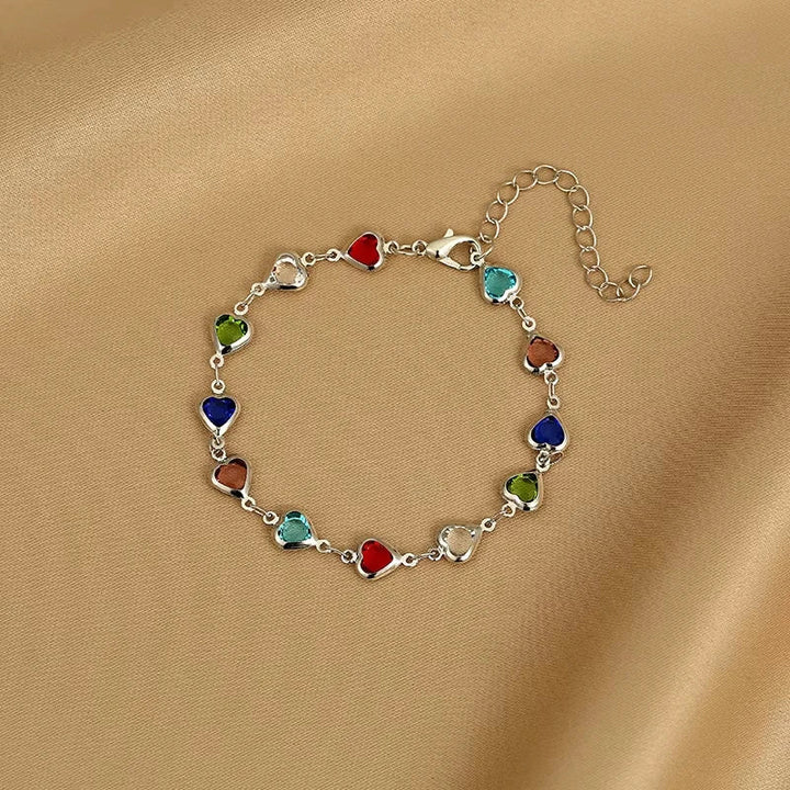 Hartvormige kleuren armband