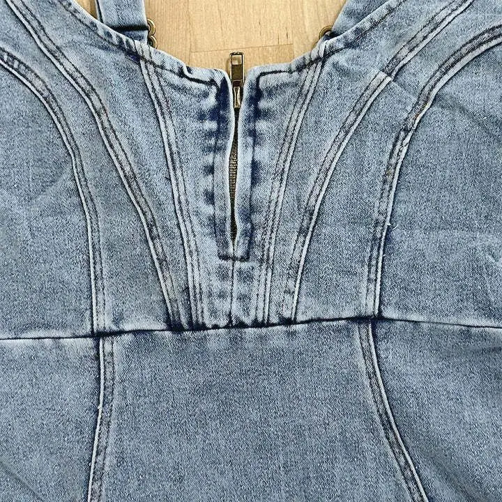 Mirabella™ - Denim jurk met verstelbare bandjes