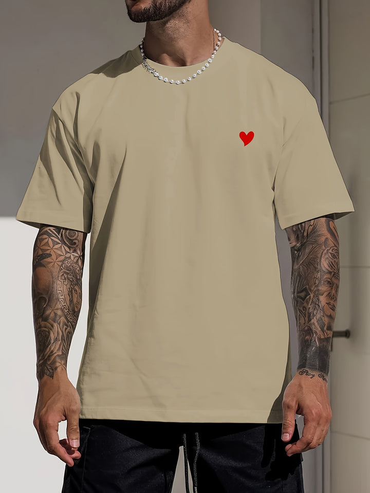 Heart l Casual T-Shirt l Hartprint voor heren